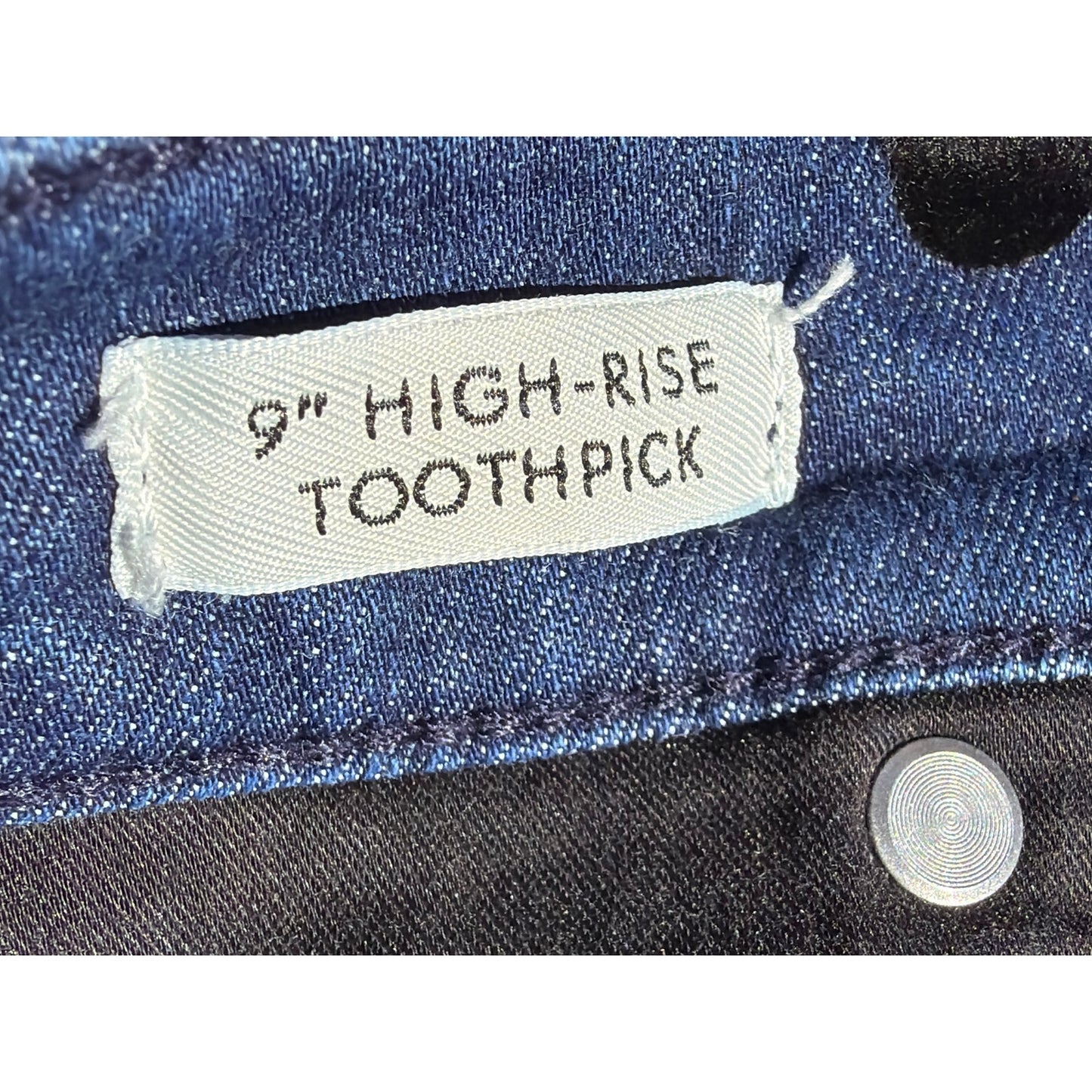 J. Crew Size 29T Dark Wash High Rise ToothPick Style Jean with Black Polka Dots