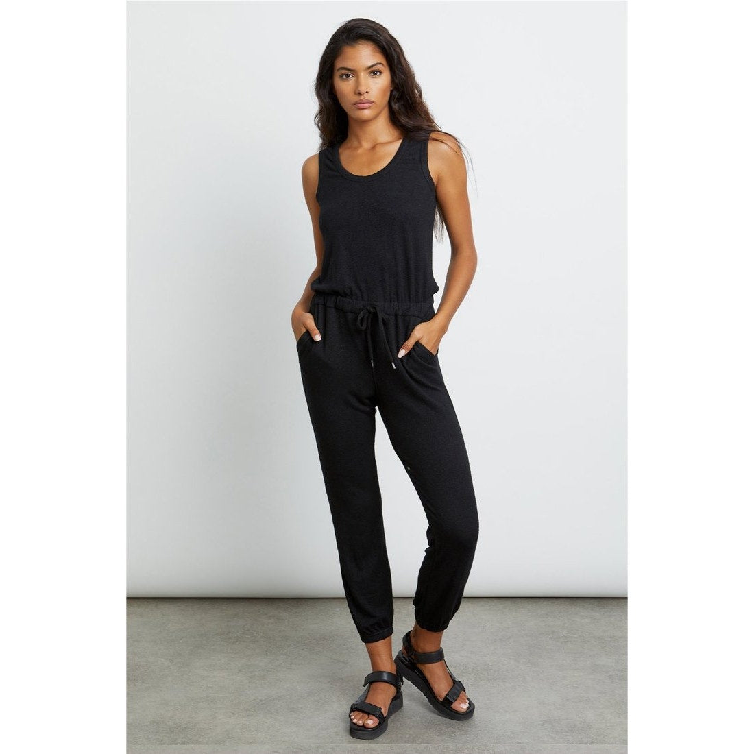 RAILS Becky Romper in Black Medium - Ultra Soft French Terry Lounge Jumpsuit ✨