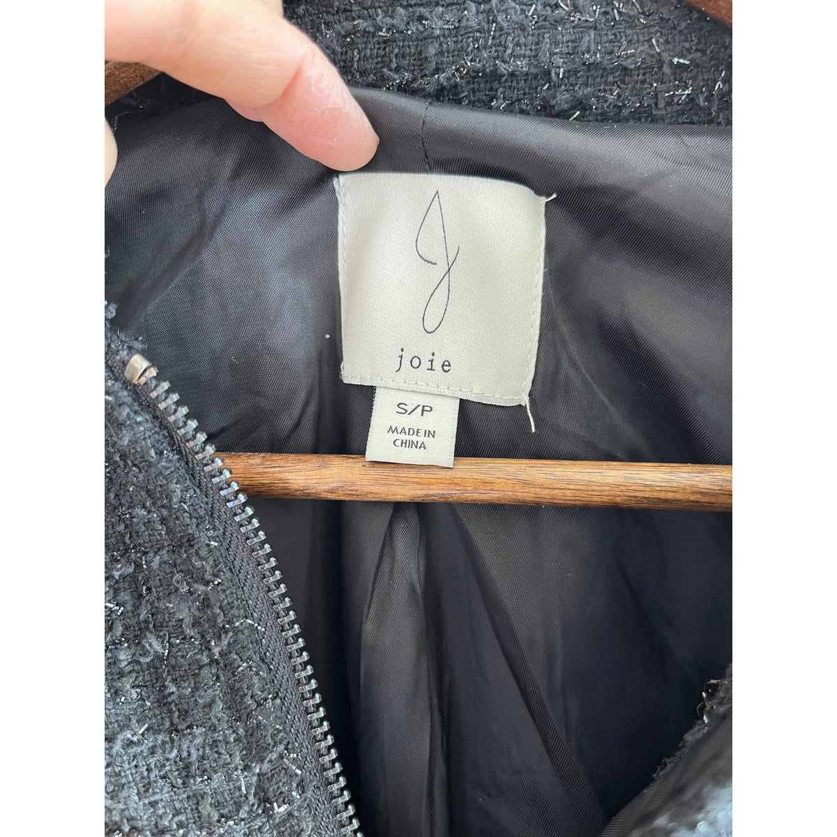 Joie Metallic Shimmer Knit Bomber Jacket | Size S/P | Small Boho Luxe