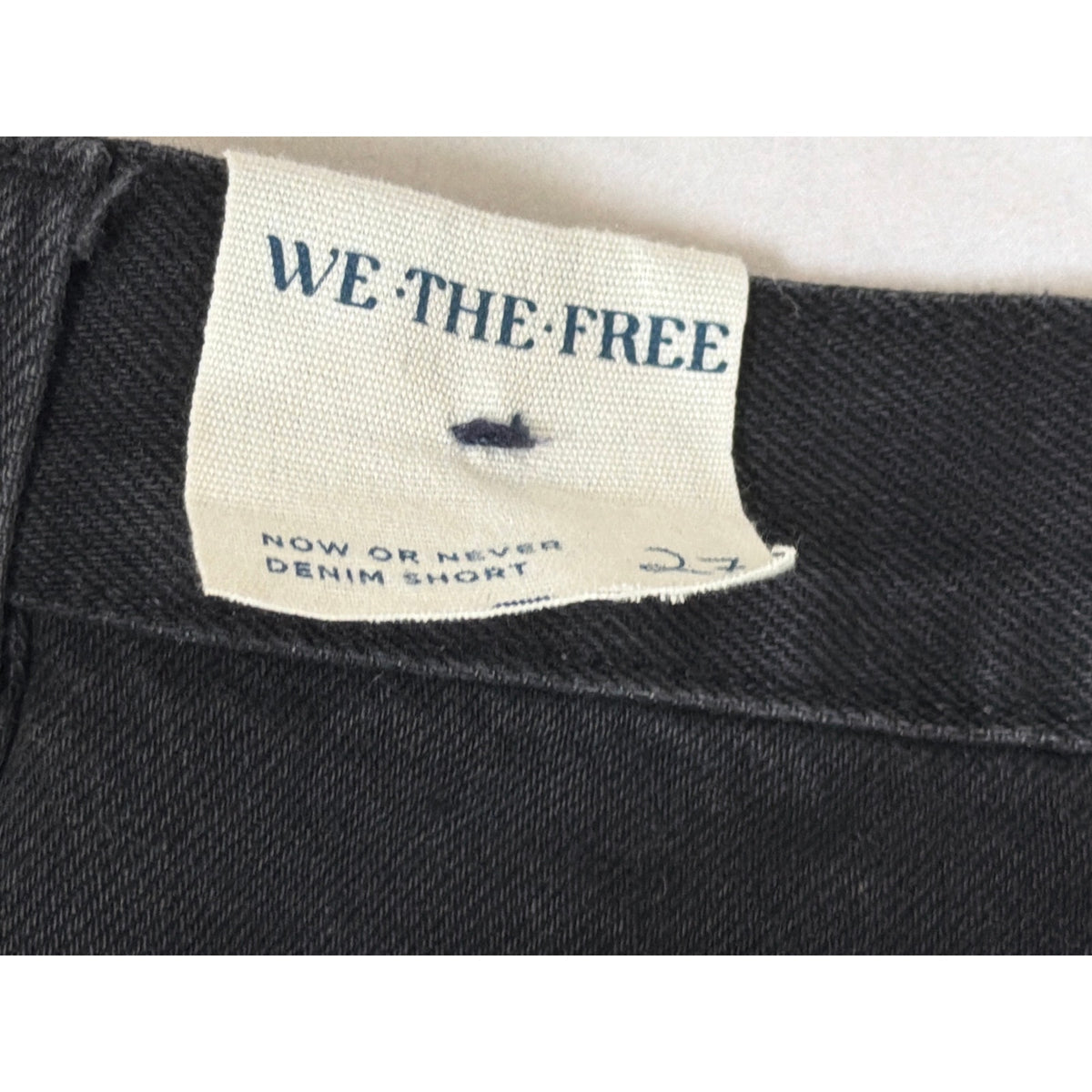 We The Free Free People Black Hem Distressed Denim 27 NWT