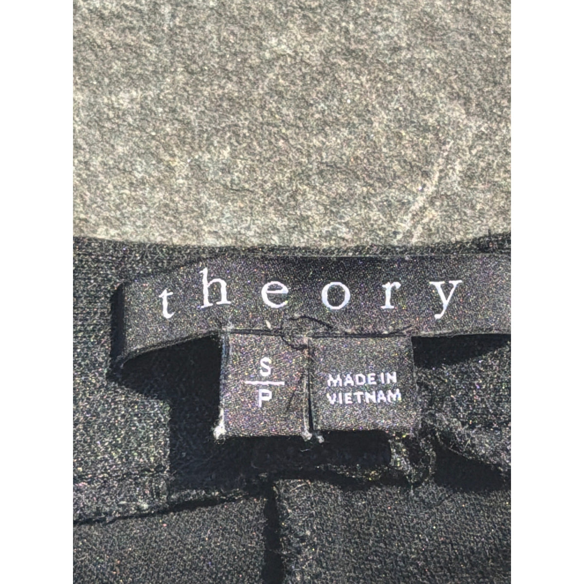 Theory Charcoal Gray Heathered Knit Elastic Waist Leggings Pants Small S/P EUC