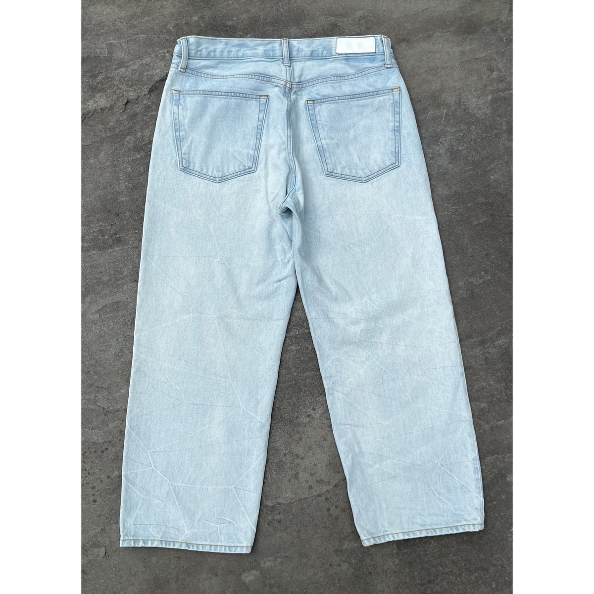 RE/DONE Loose Crop Jeans Size 29 Ranch Water Light Wash Organic Cotton