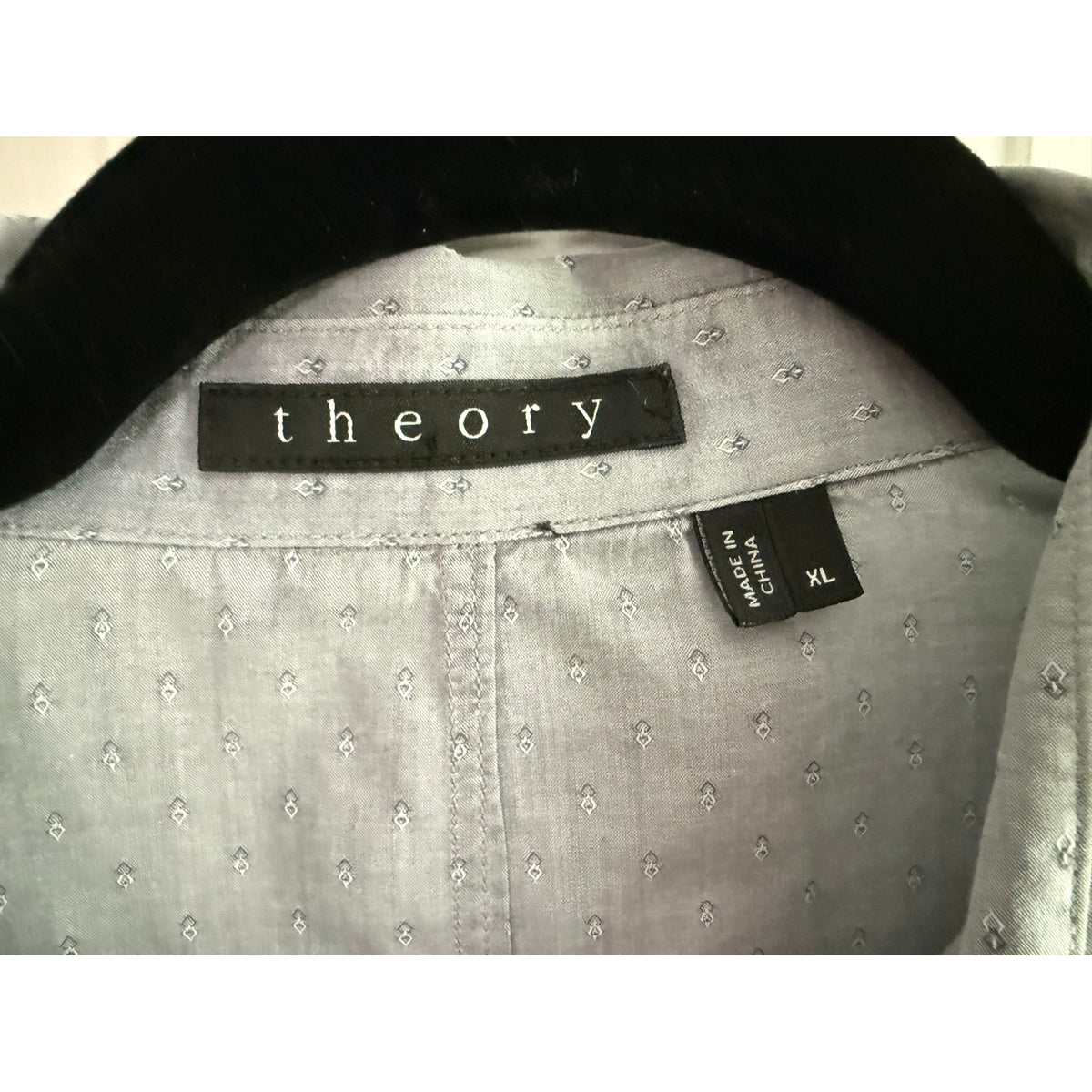 Theory Men’s Short Sleeve Button Down Shirt Size XL Gray