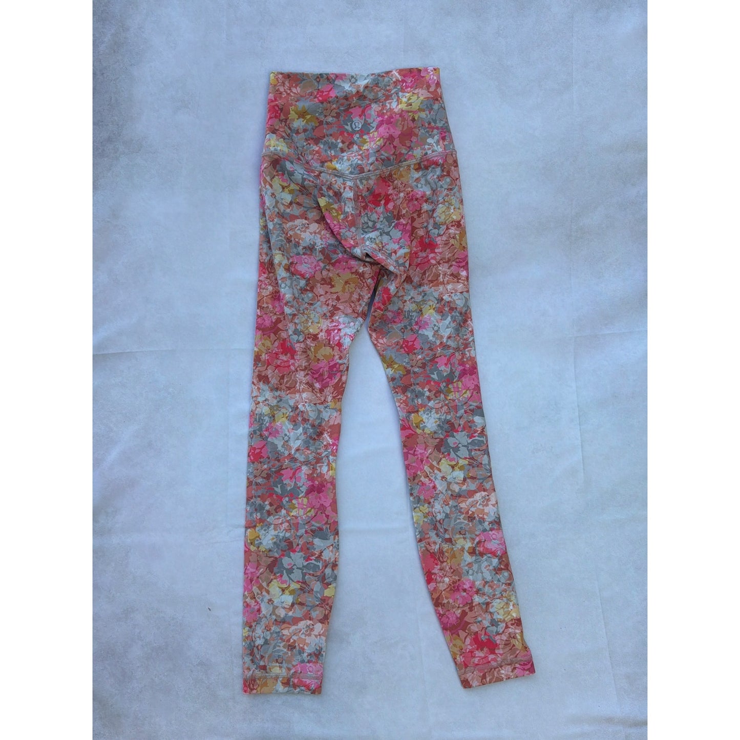 NWT Lululemon Align HR Pant Size 2, 25" Neon Pink Floral Pattern