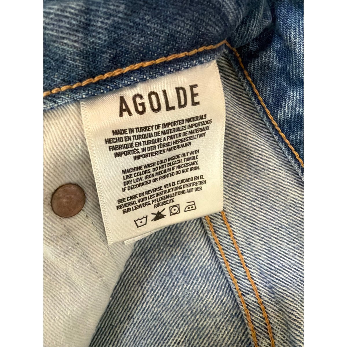 Agolde Parker Vintage Cut Off Shorts Light Wash 24 EUC
