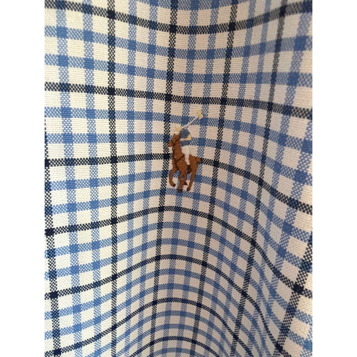 Polo Ralph Lauren Classic Fit Shirt Mens 3XL Blue White Pattern Multicolor Pony