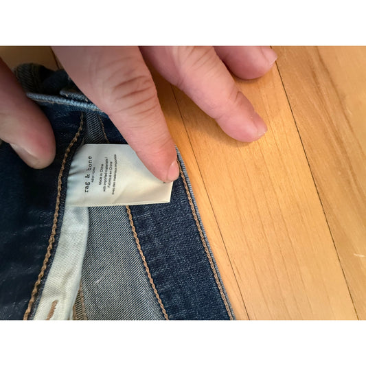 Rag & Bone Sofie High-Rise Wide-Leg Blue Jeans Size 28 EUC