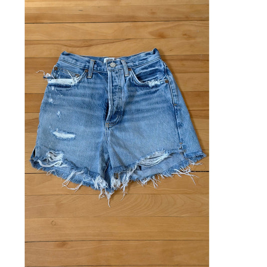 Agolde Parker Vintage Cut Off Shorts Light Wash 24 EUC