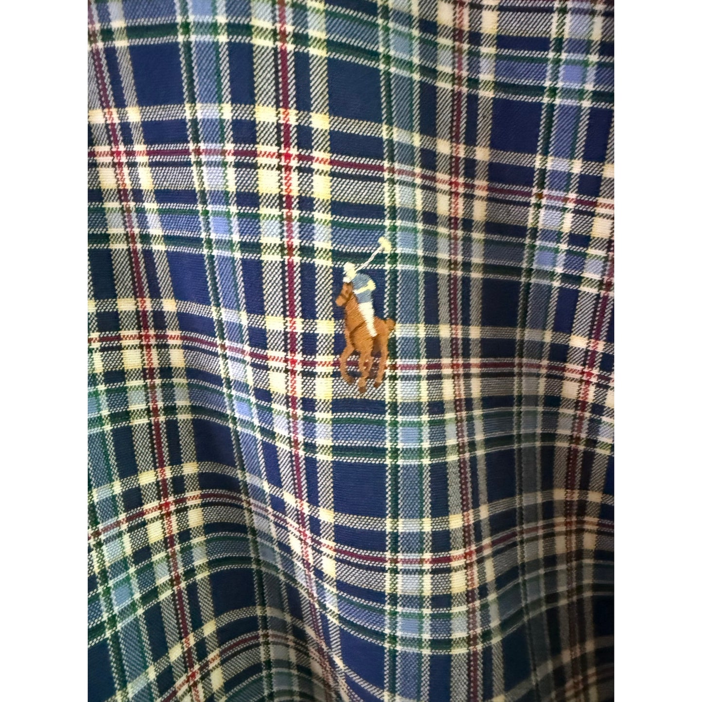 Polo Ralph Lauren Men’s Big & Tall 2XL Red White Blue Plaid Shirt
