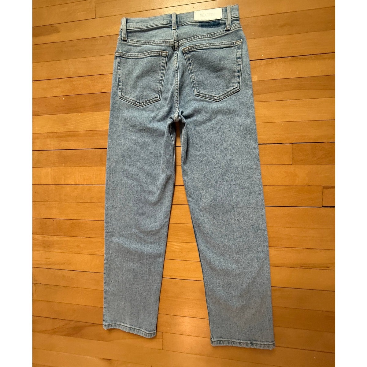 RE/DONE 70s High Rise Stove Pipe Jeans - Size 25 - Light Stone Wash - EUC