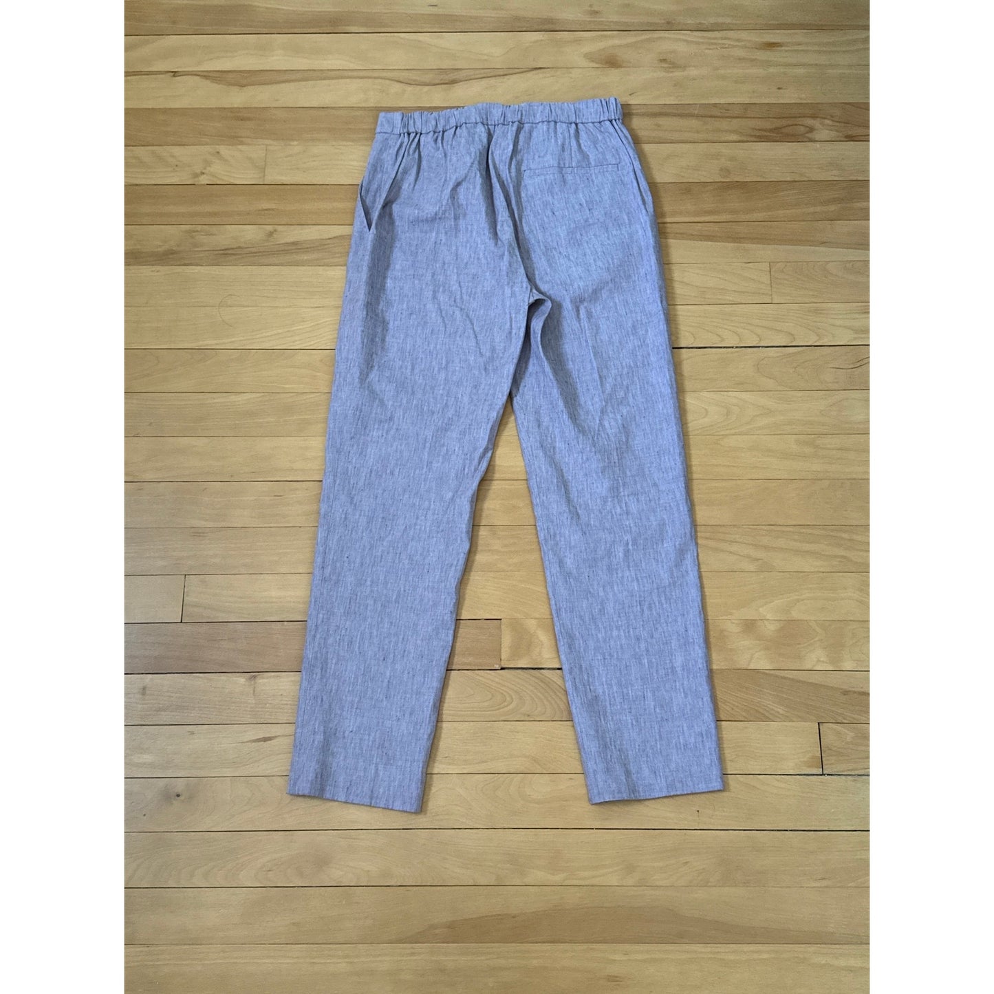 Theory Treeca Pull On Soft Crunch Linen Pants Sz 0 EUC Tailored Crop