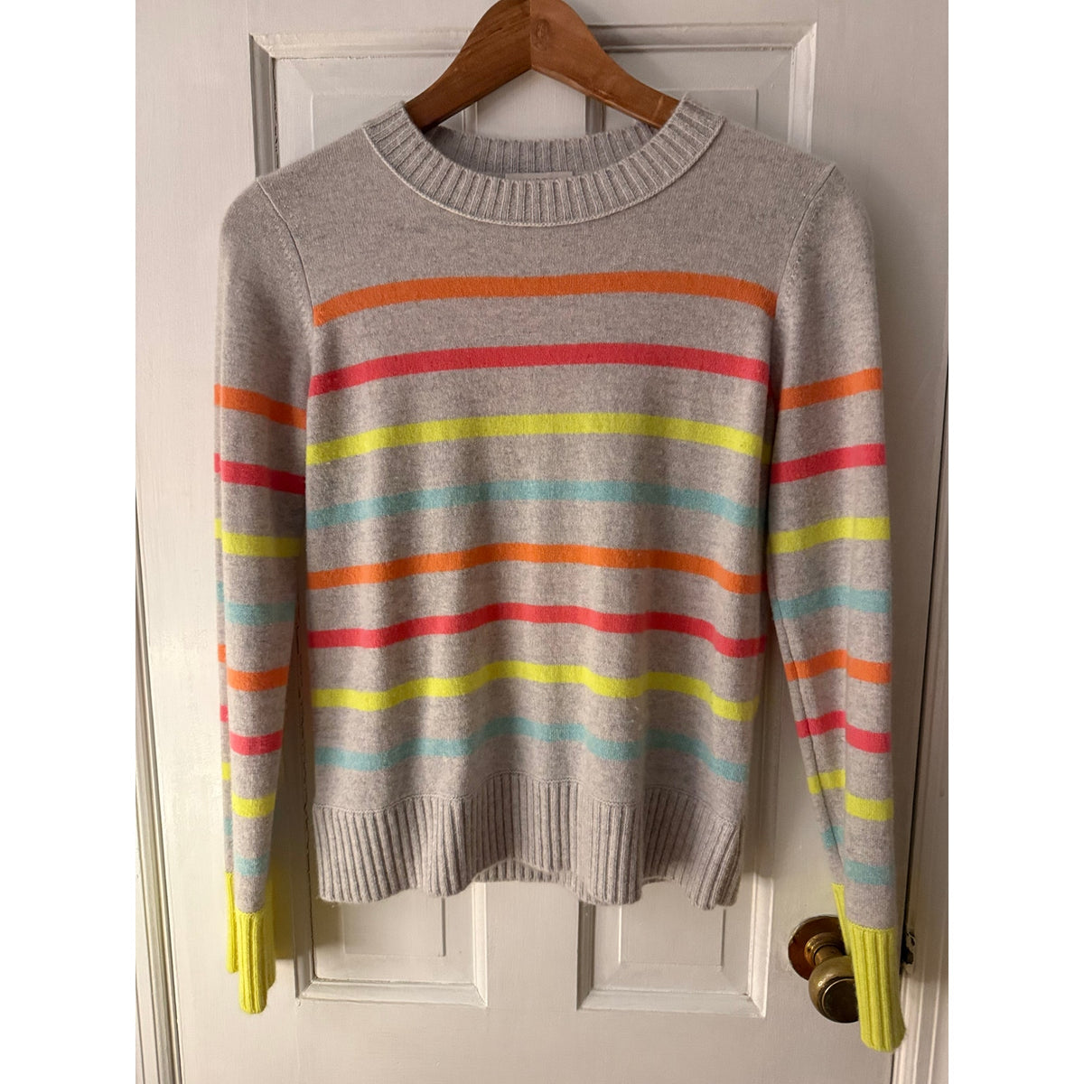 Kinross Cashmere Stripped Sweater - Size Extra Small