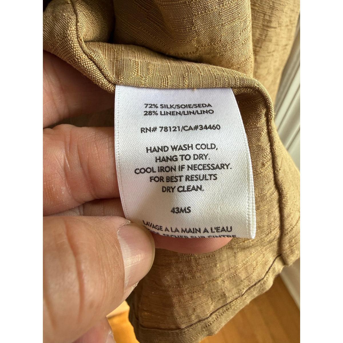 Eileen Fisher NWT Silk Linen Blazer Gold Shacket Women's Small