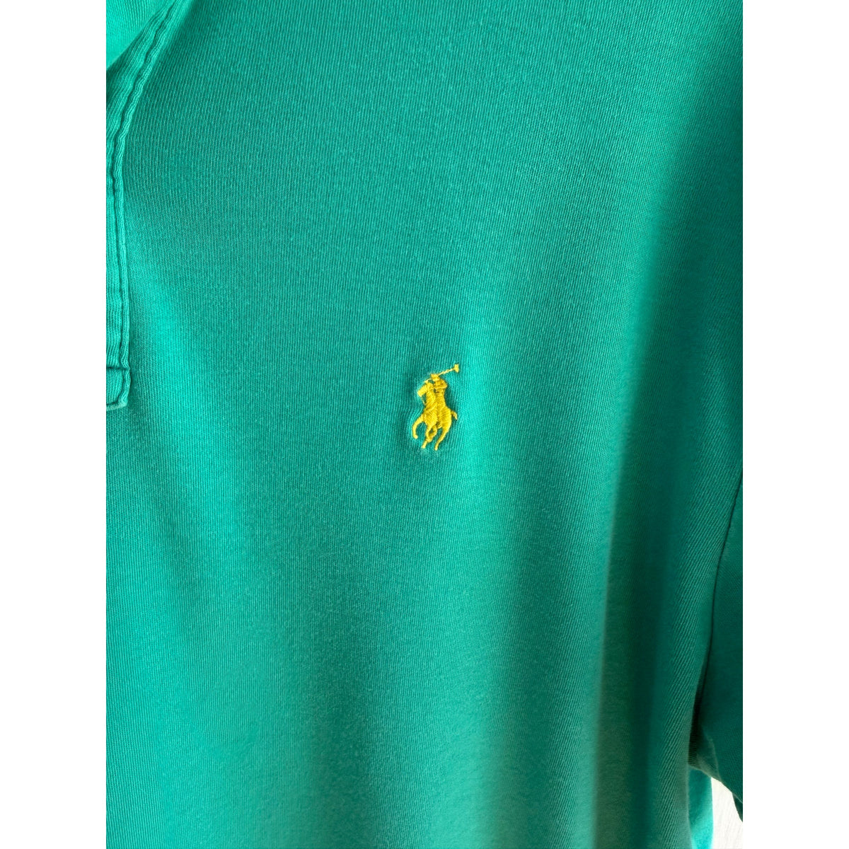 Rare Vintage Polo Ralph Lauren Aqua Mint Green Polo Gold Pony Medium