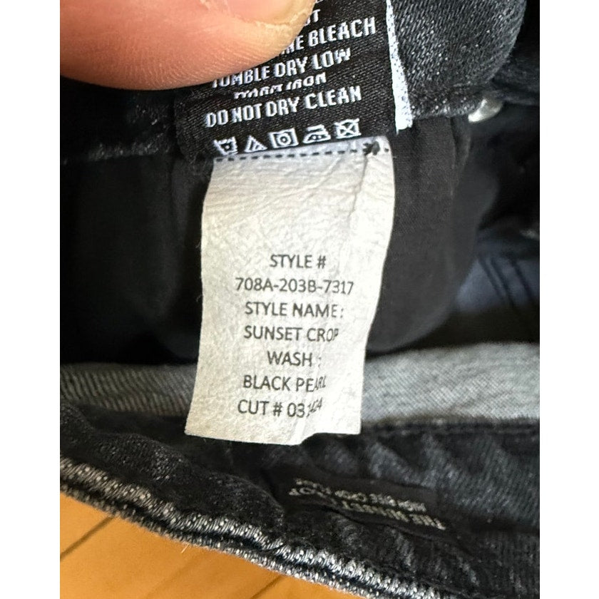 Rails Sunset Crop Slim Flare Jeans - Black Wash - Size 27 - EUC