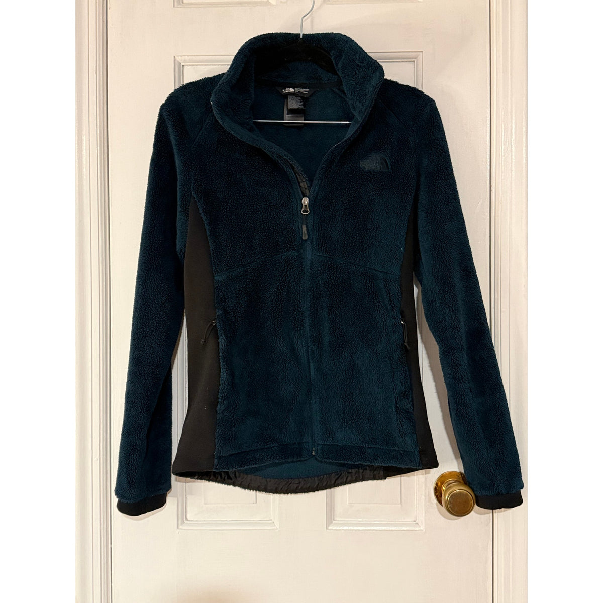 North Face Small Fuzzy Osito Deep Teal Zip Up Fleece Jacket