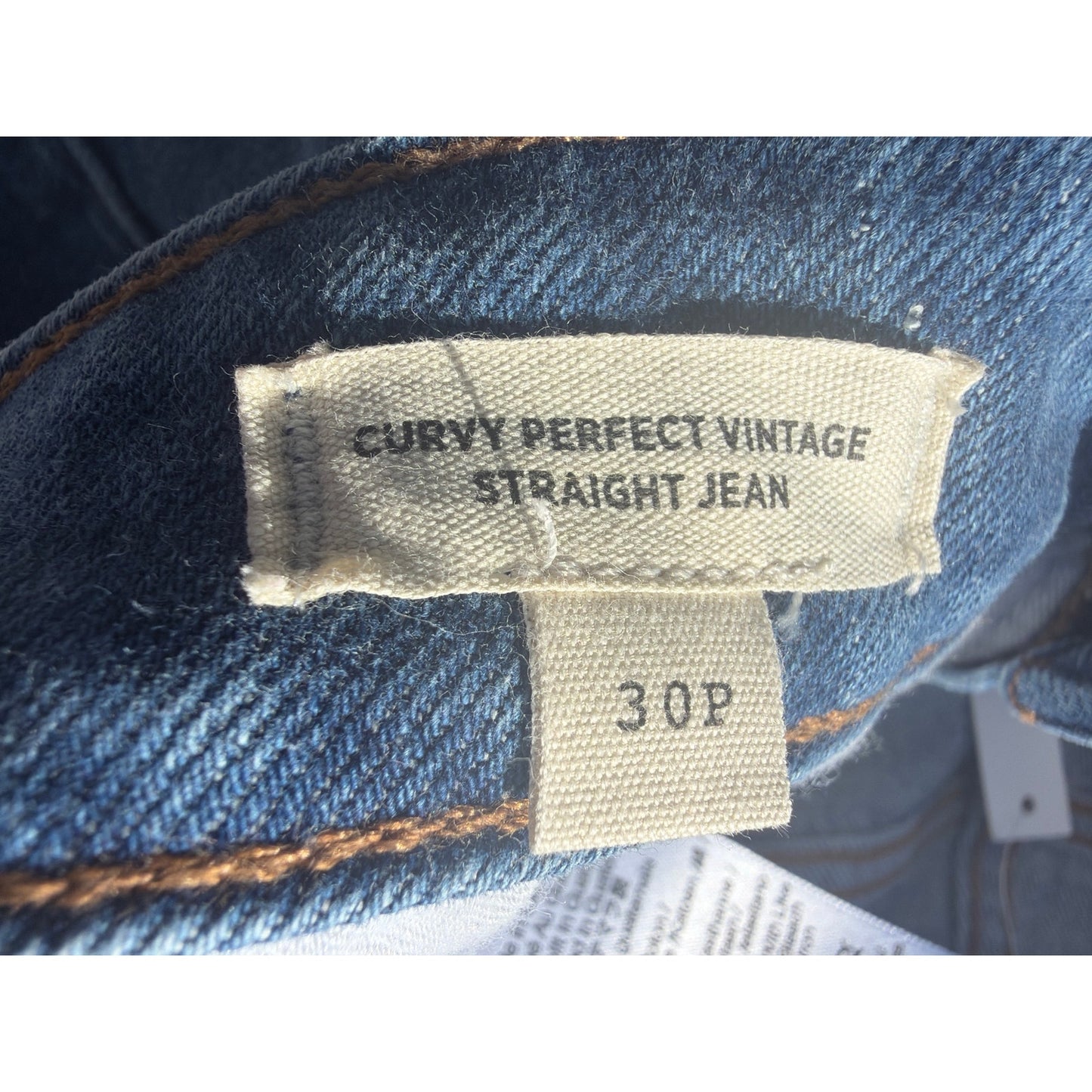 Madewell Size 30P Curvy Perfect Vintage Straight Jean NWT