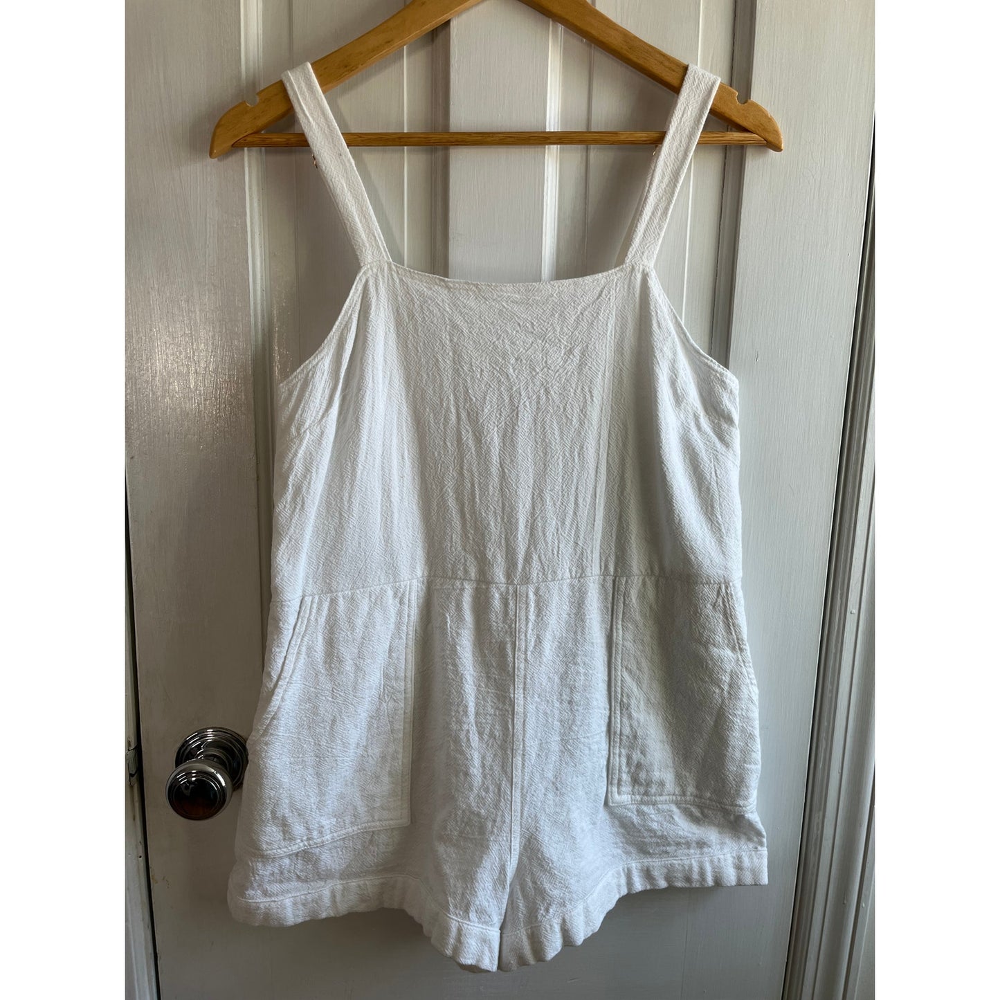 🐚 Show Me Your Mumu Catch Me Romper in White Beachcomb, Sz XS