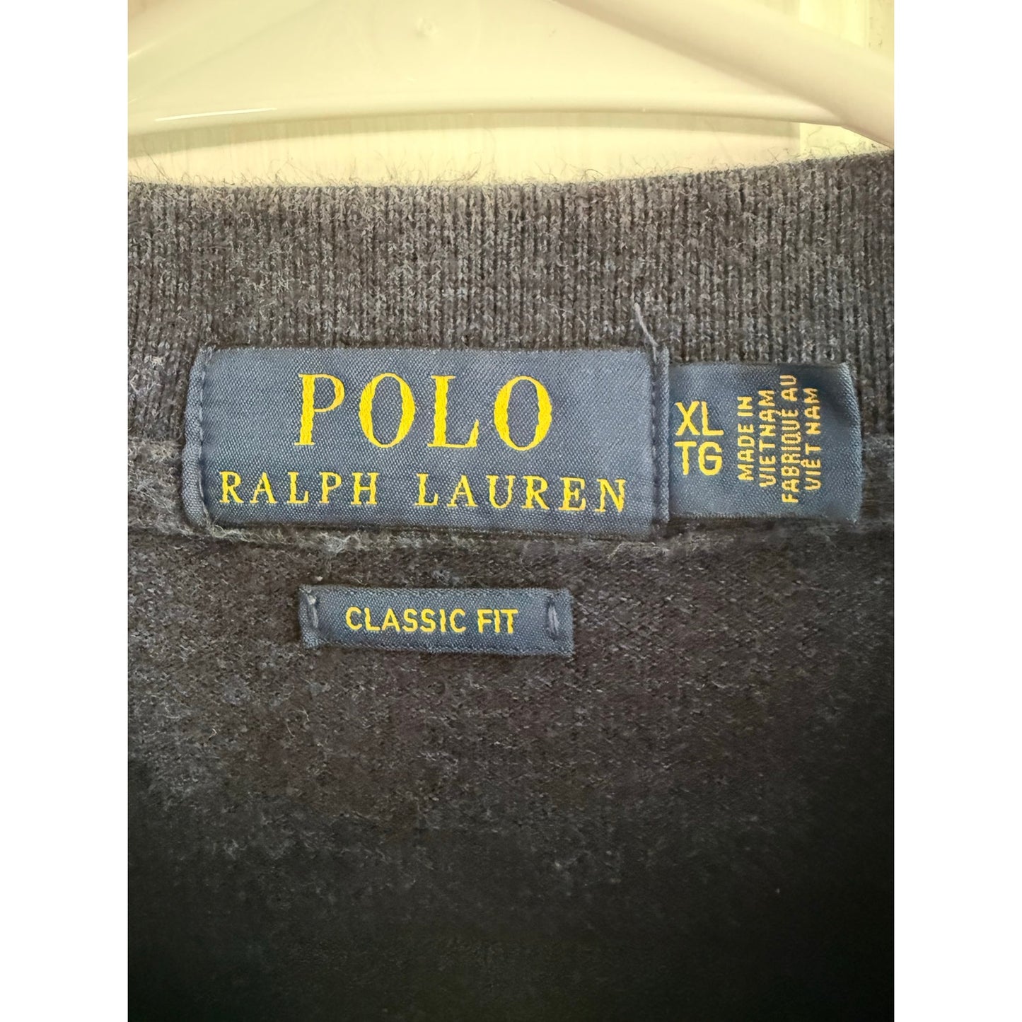 Polo Ralph Lauren Navy Polo Shirt Men's White Pony XL