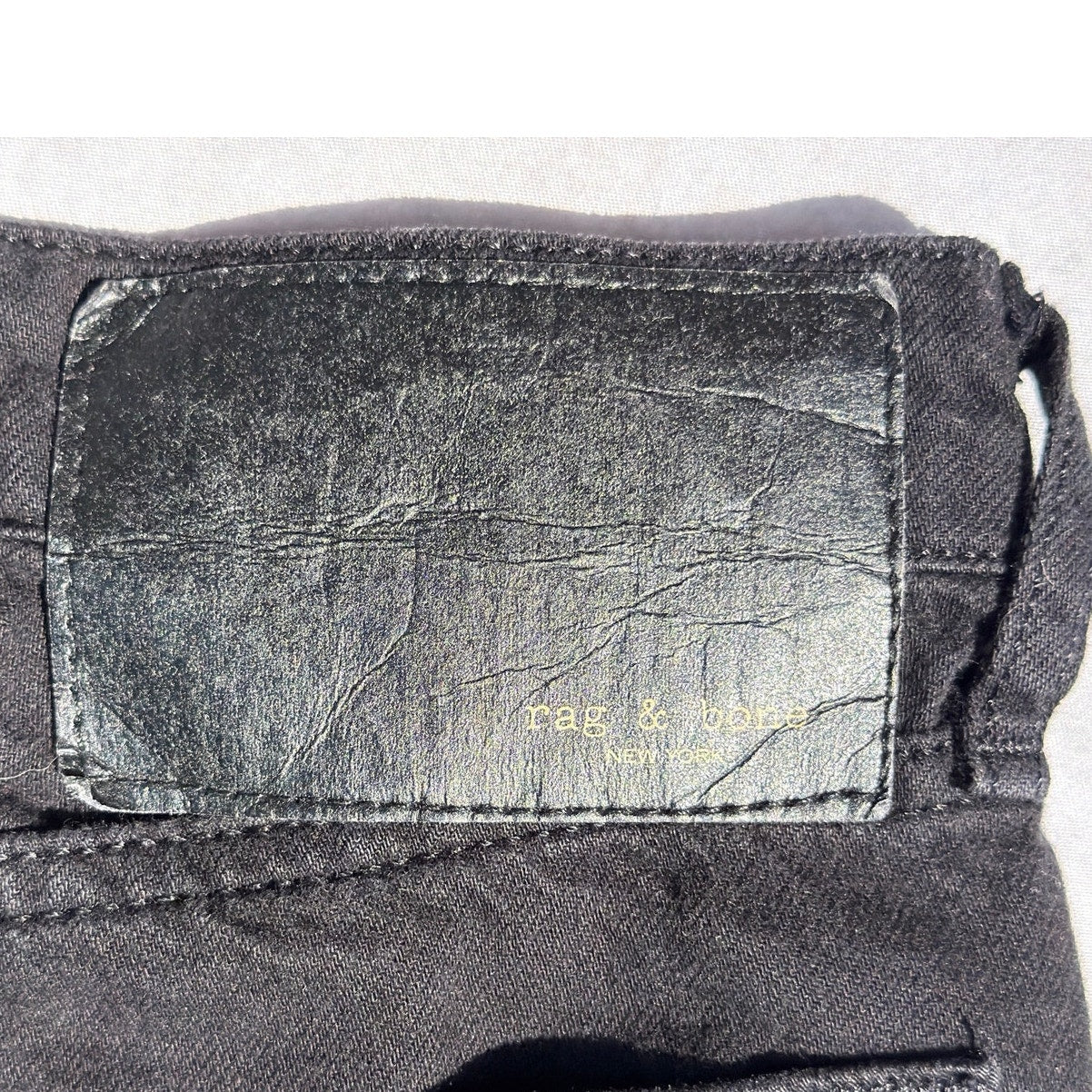 Rag & Bone Size 29 Logan Mid Rise Wide Leg Black Jean