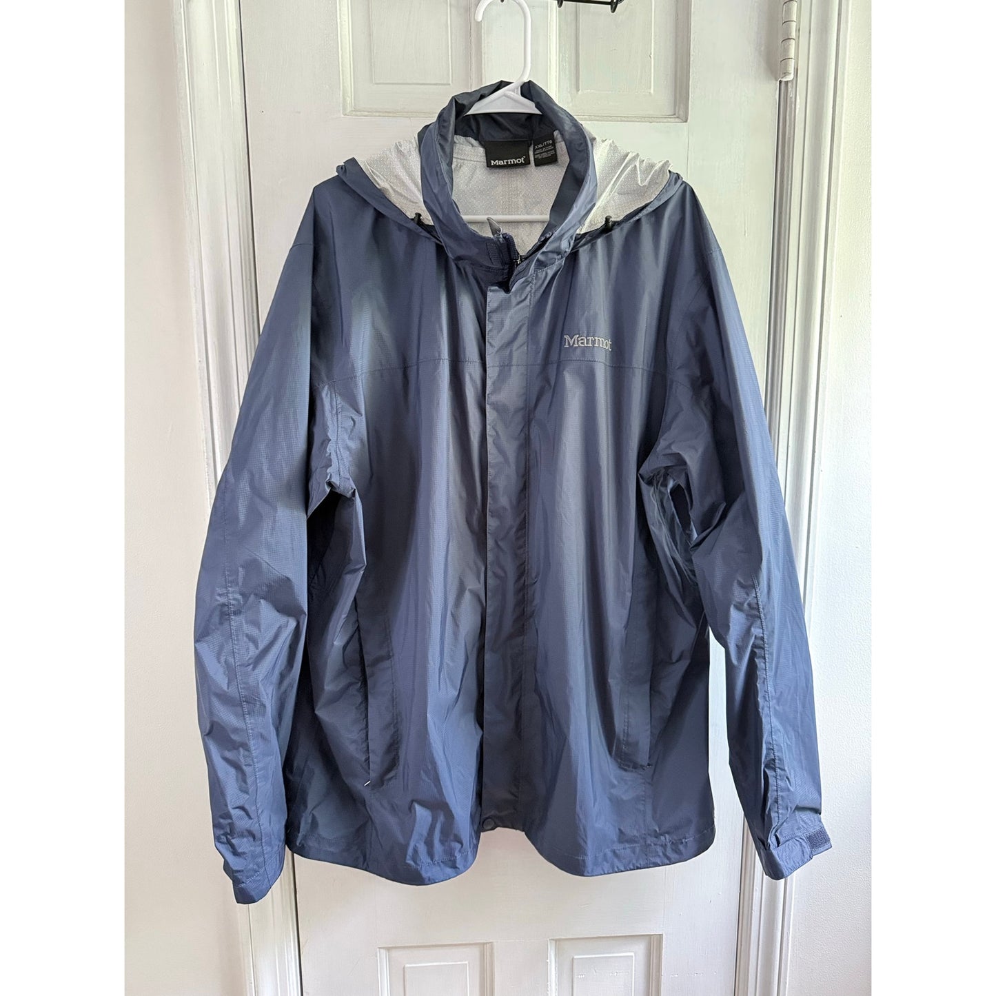 Marmot Mens PreCip Eco Rain Jacket Blue XXL Waterproof Lightweight Hooded