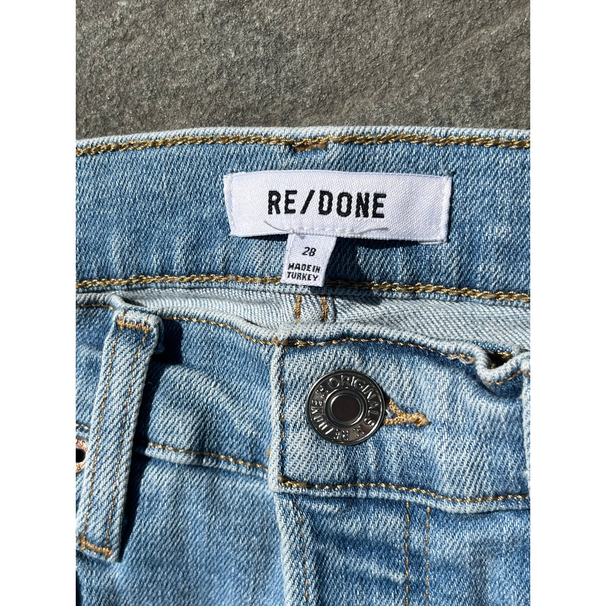 RE/DONE 90s High Rise Ankle Crop 28 Slim Straight Light Wash Denim Revolve 👖✨