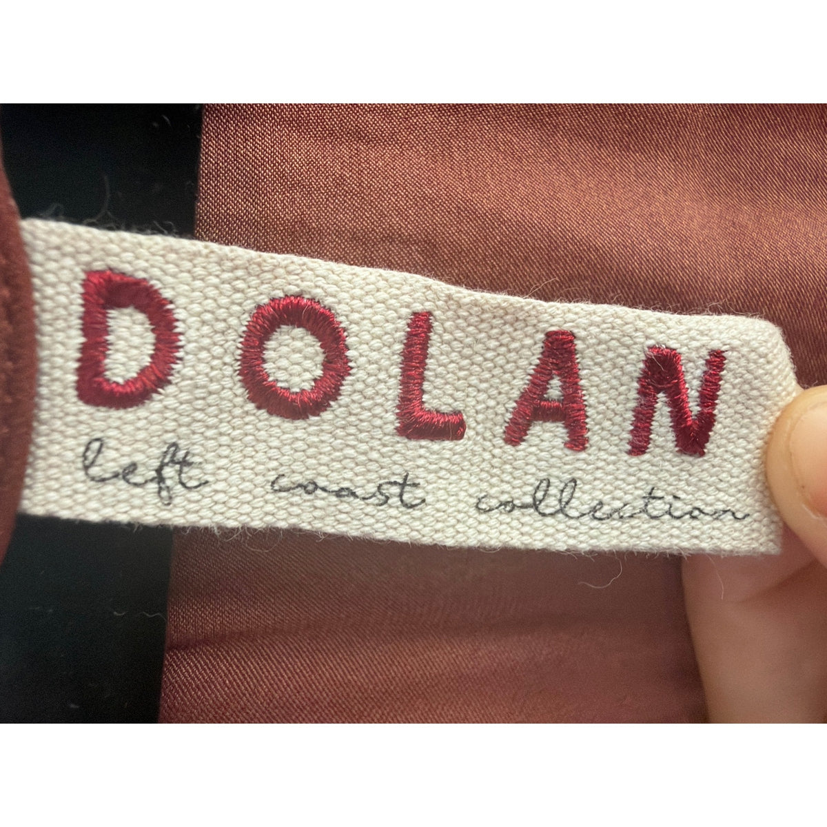 Dolan Left Coast Collection Babydoll Blouse Rust Orange Square Neck Women's S