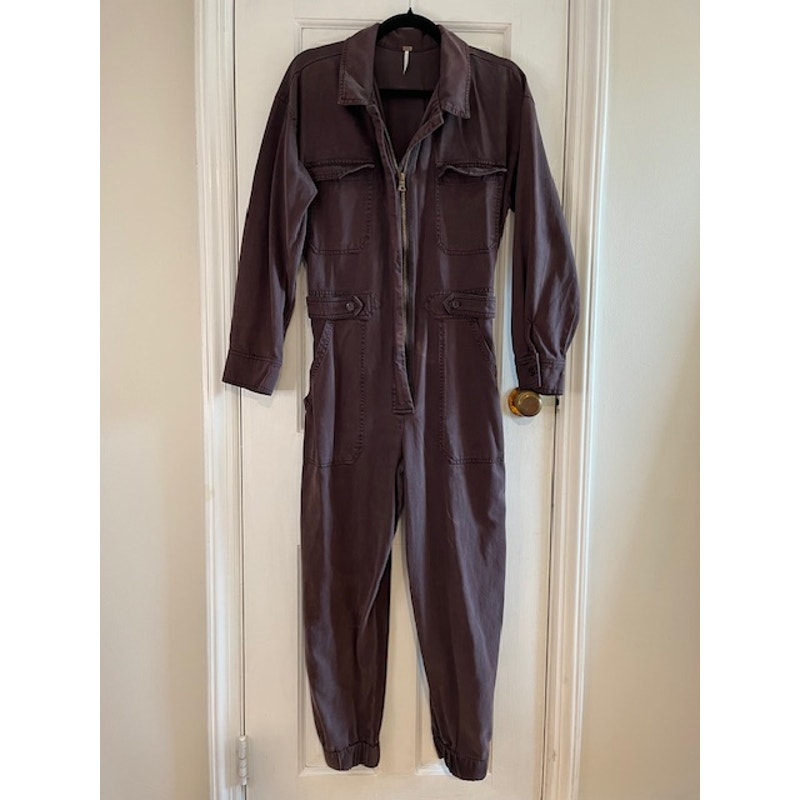 Young Fabulous & Broke Utility Aviator Jumpsuit | Dark Chocolate Brown - Medium