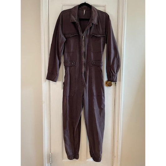 Young Fabulous & Broke Utility Aviator Jumpsuit | Dark Chocolate Brown - Medium