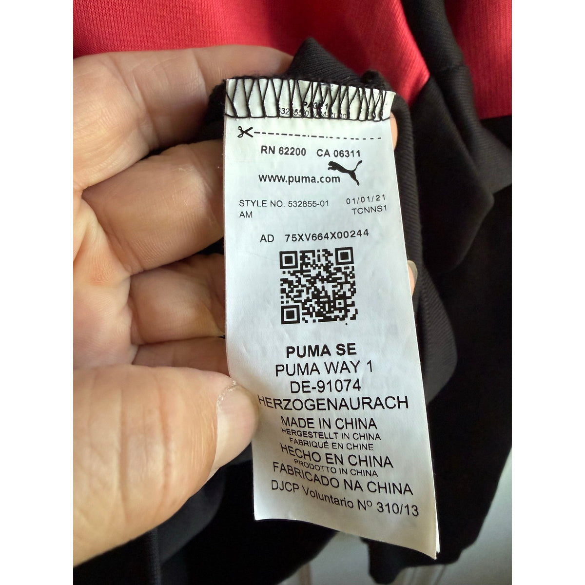 Puma Porsche Targa Racing Track Jacket Black Red Size XXL SDS