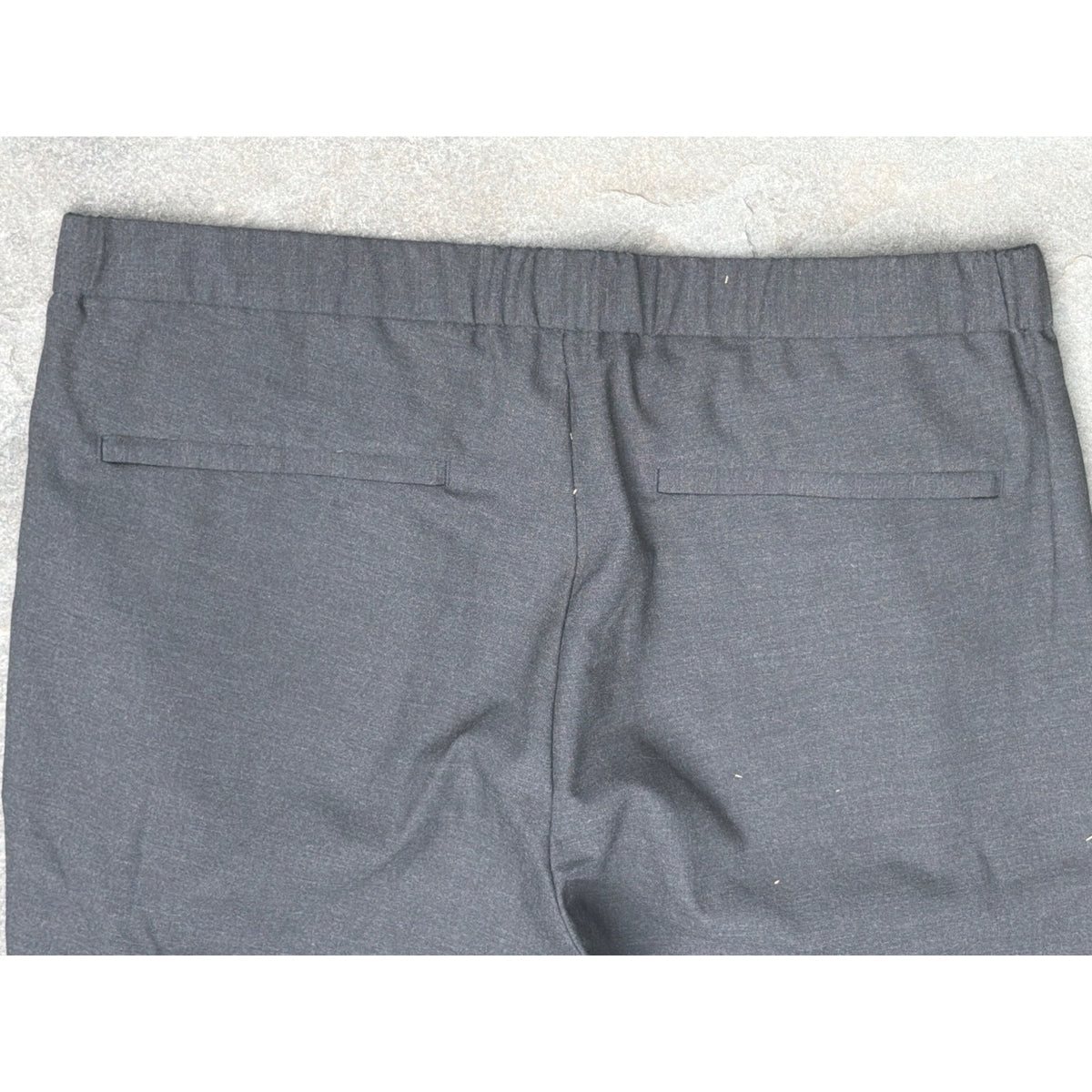 Theory Terrance Tech Suiting Jogger Pants Womens XL Charcoal Grey Ankle Zip XL