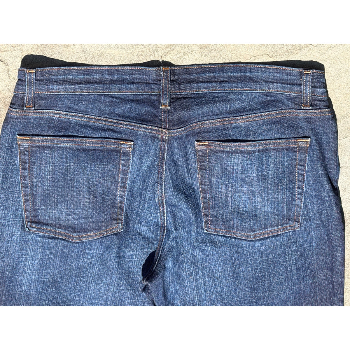 Eileen Fisher Dark Wash Stretch Ankle Slim Jeans Size 12