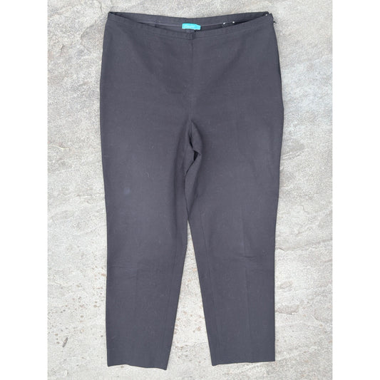 J.McLaughlin Side-Zip Ankle Pants Black Tailored Stretch Trousers Women's 4