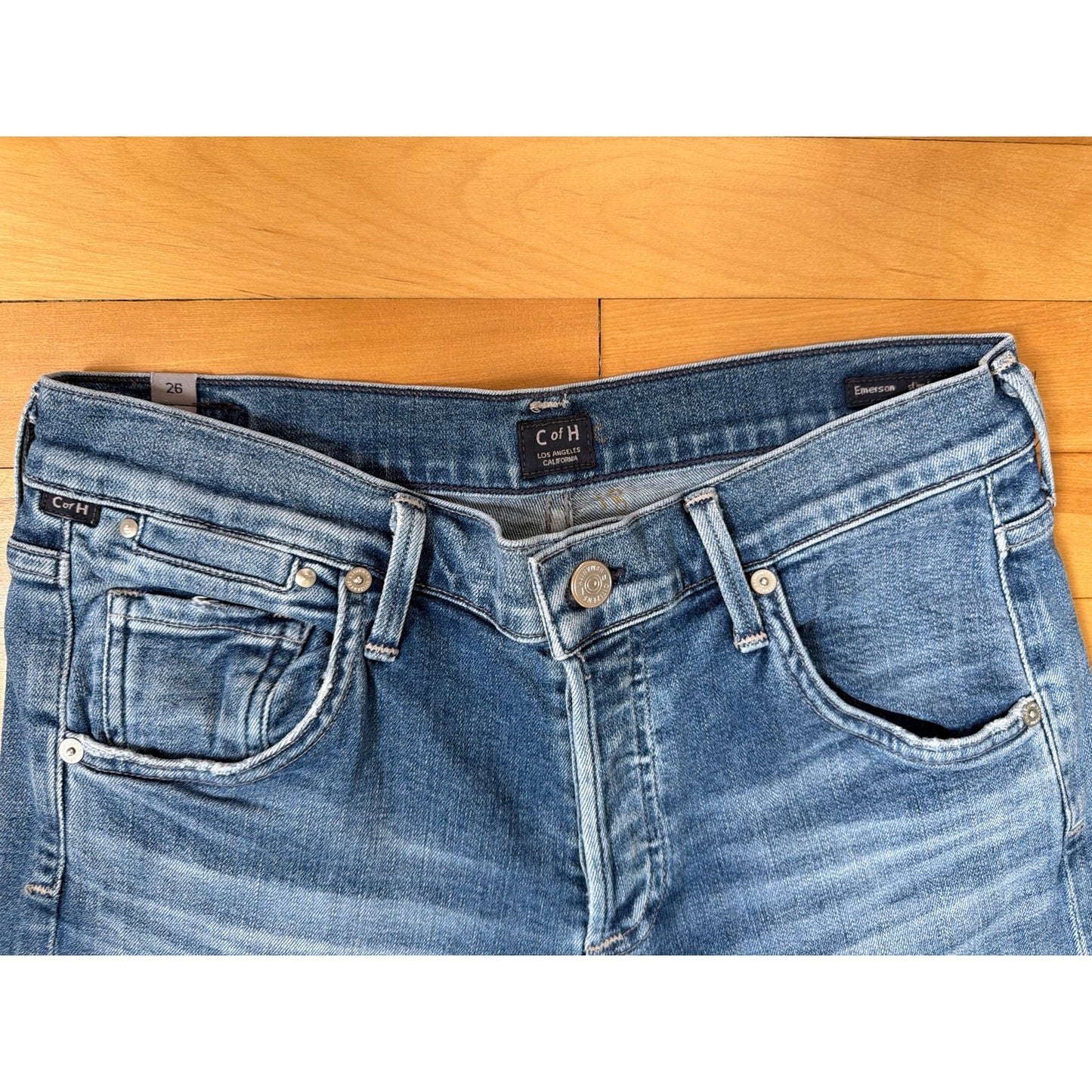 Citizens of Humanity Size 26 Emerson Slim Boyfriend Fit Mid Rise Blue Jeans
