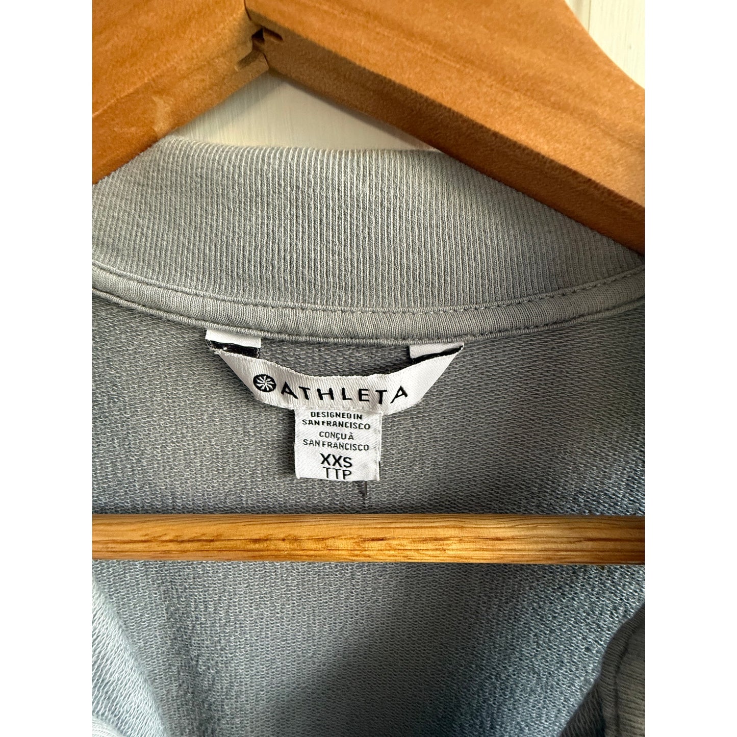 Athleta Retroterry Zip-Front Romper Storm Cloud Grey EUC Size XXS