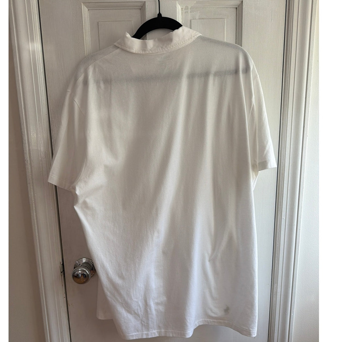 Polo Ralph Lauren XL White Polo Shirt Men's Gray Pony