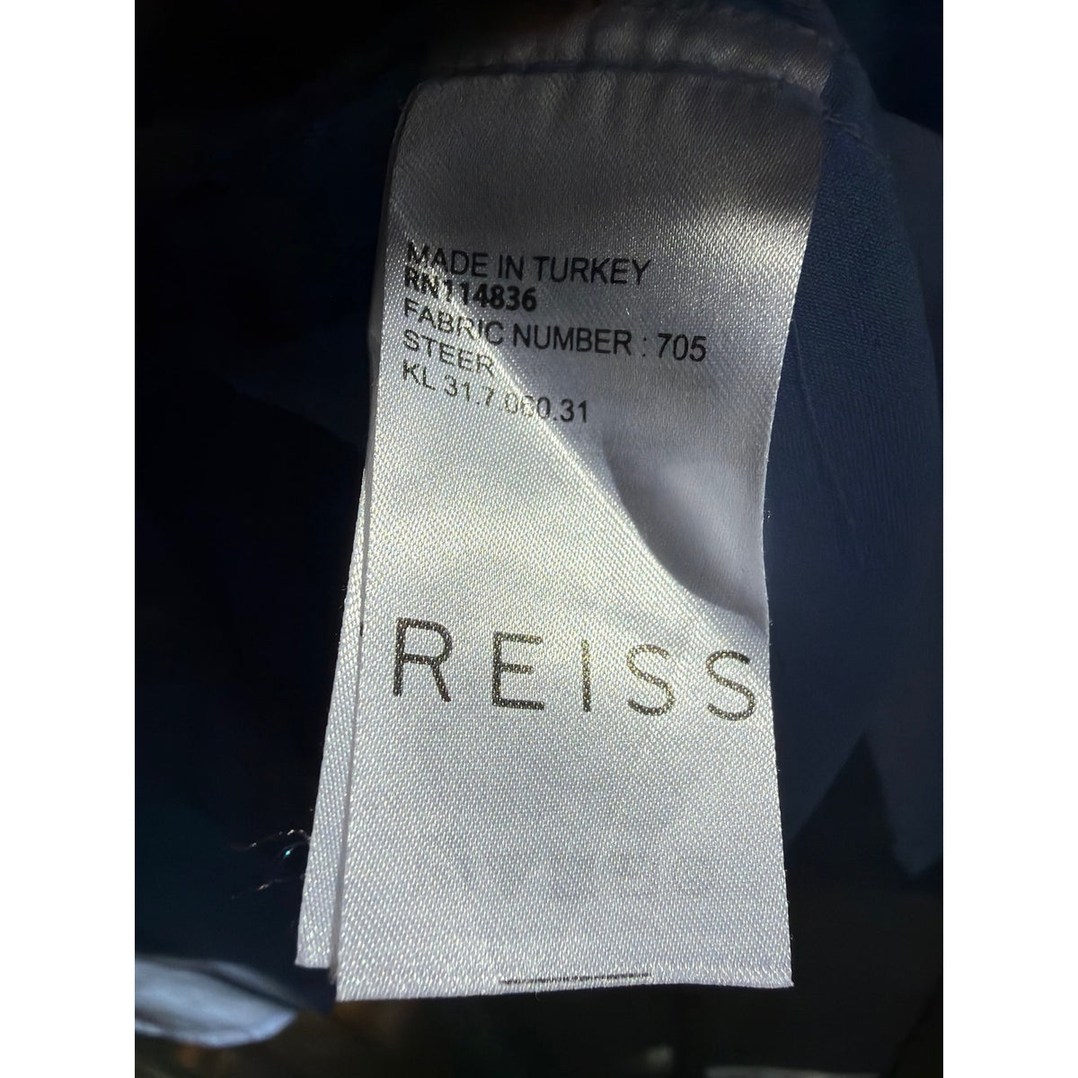 Reiss Men's Steer Slim Fit Long Sleeve Dress Shirt - Large 