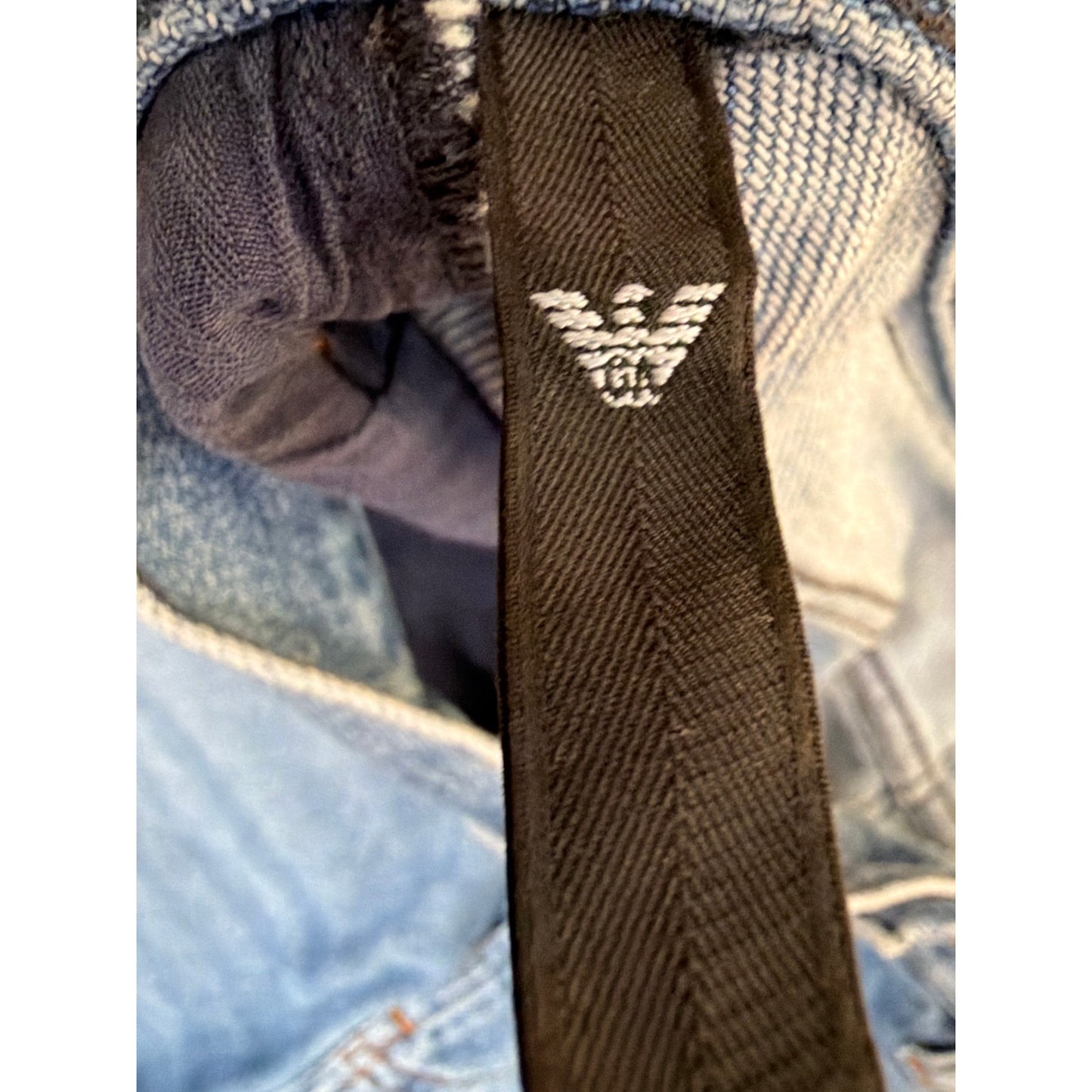 Emporio Armani Size 34 Light Wash Relax Fit Straight Leg Jeans