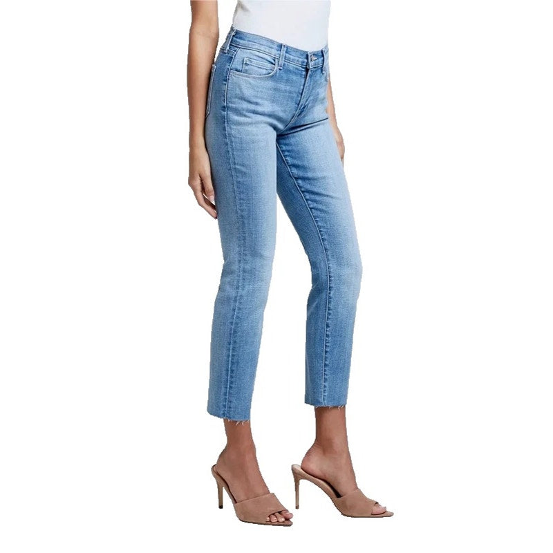 👖 L'Agence Sada High Rise Cropped Slim Jeans Summit Blue Wash Size 30