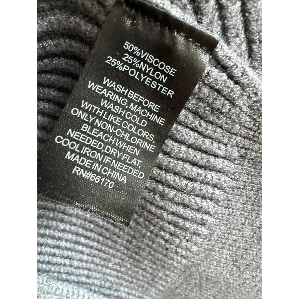 Anthropologie Gray Ribbed Turtleneck Sweater Vest One Size Chunky Knit