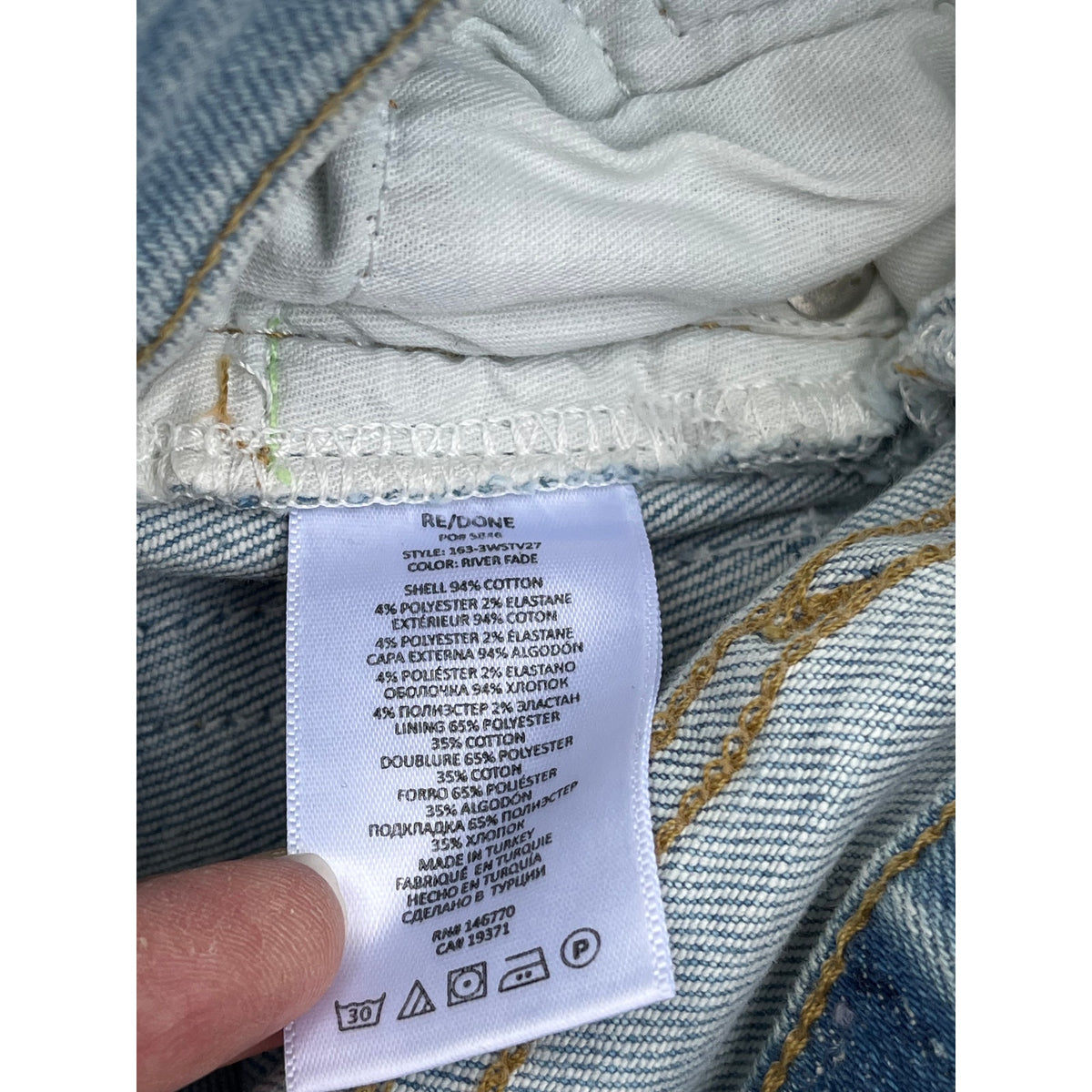NWT RE/DONE 70s Stovepipe Jeans River Fade Light Wash 24 🦋