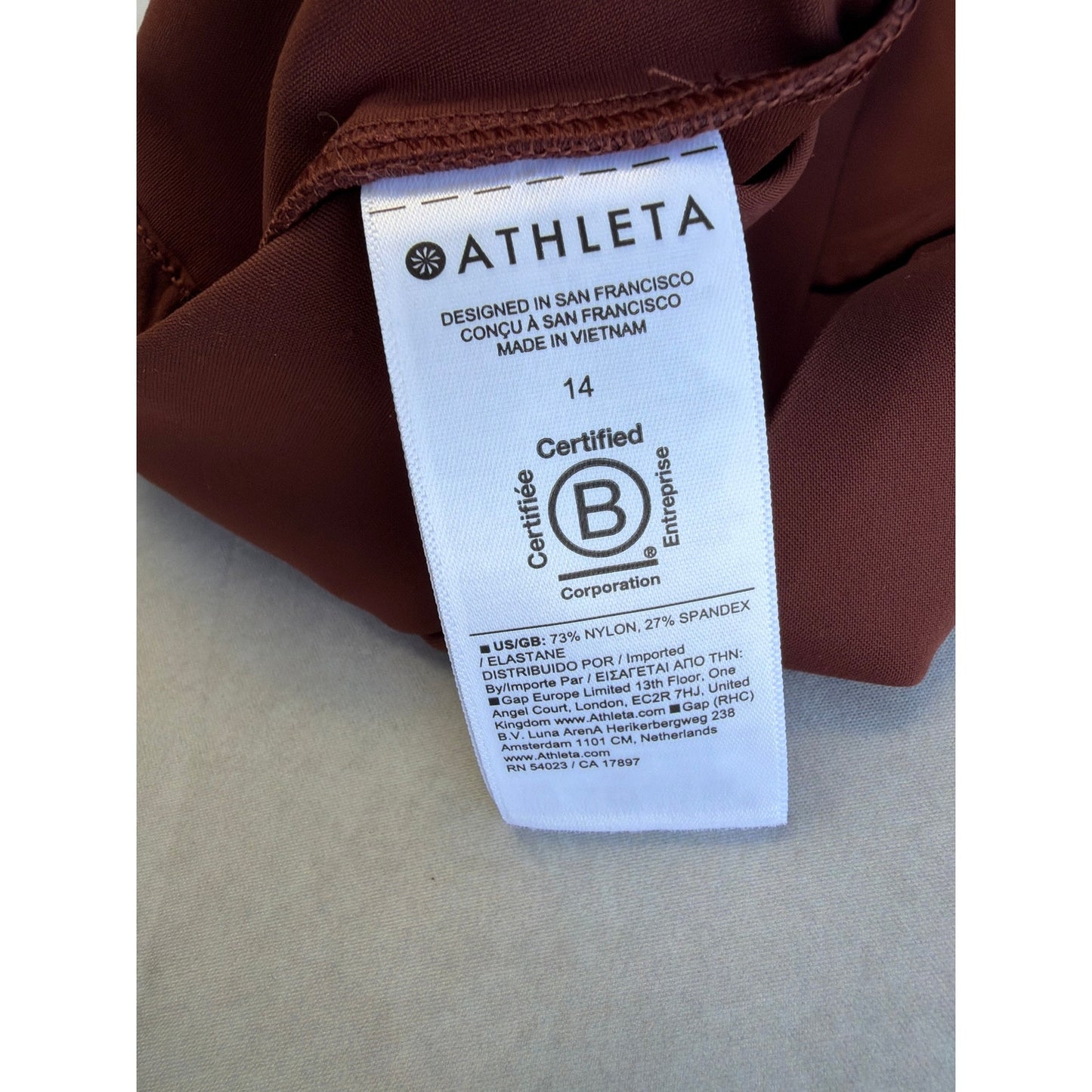 Athleta Size 14 Brown High Rise Wide Leg Stellar Trouser