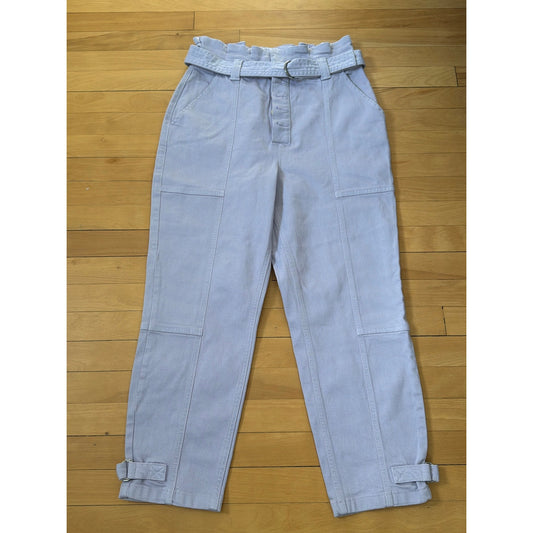 Ted Baker Size 29 Stretch Waist Barrel Leg Cargo Pastel Purple Jeans
