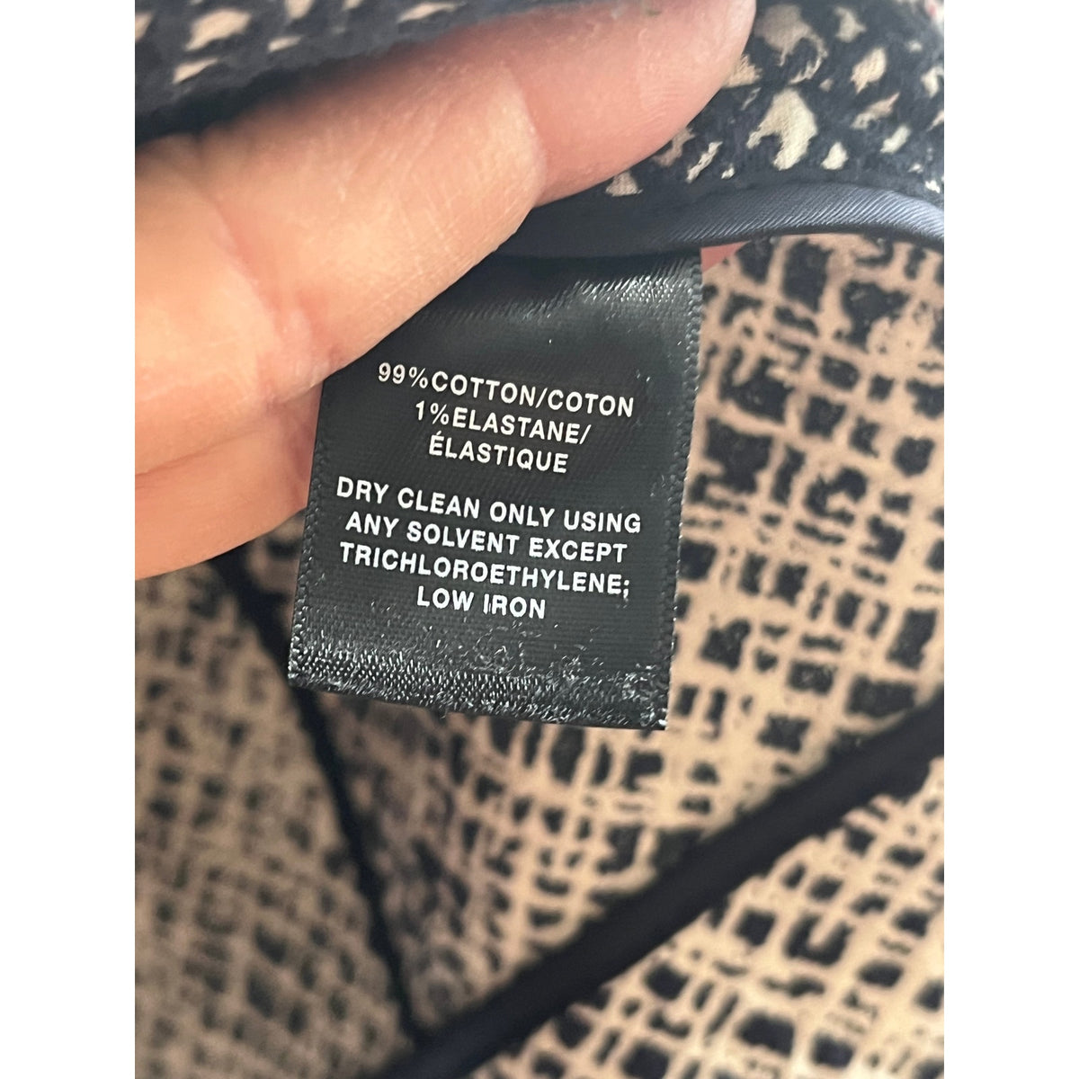 Lafayette 148 New York Textured Tweed Zip Blazer Jacket Black White Size 4
