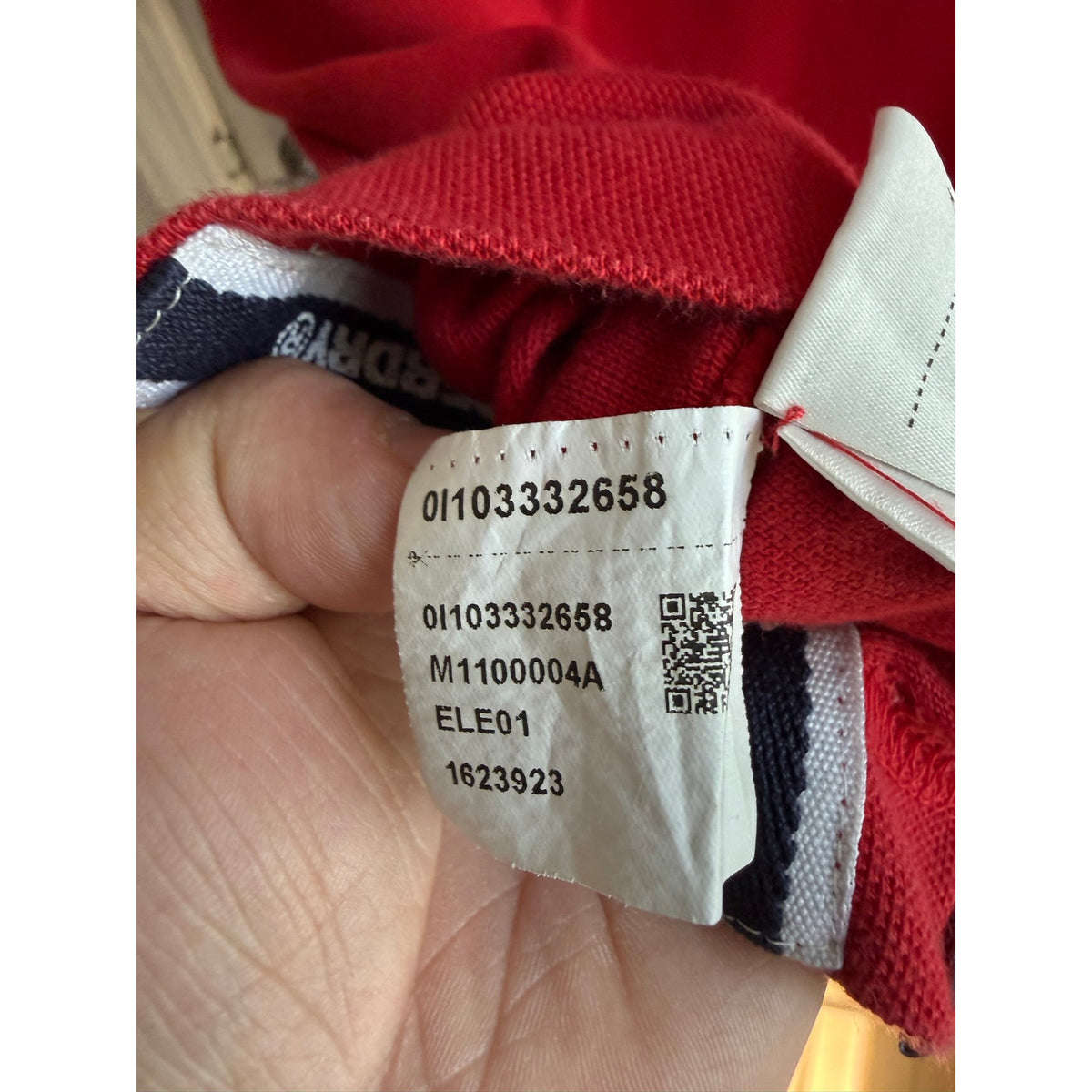 Vintage Superdry Large Red Classic Double Triple Polo