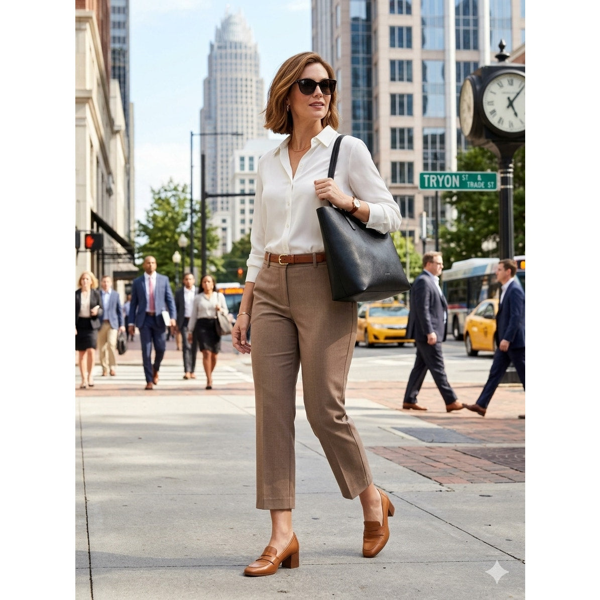 Lauren Ralph Lauren Caitlin Chino Pants - Size 16W - Tan  EUC