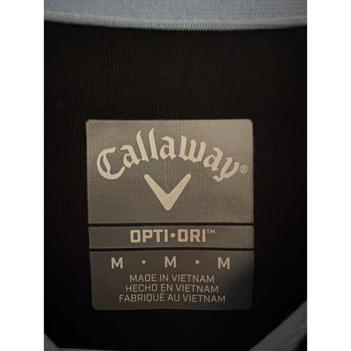 Callaway Size Medium Callaway Men's Opti-Dri Performance Golf Polo Blue and Black