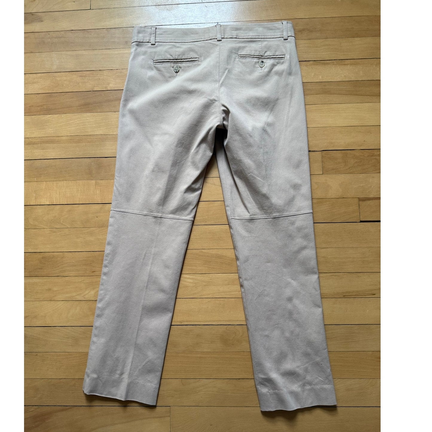 Theory Luke Stretch Canvas Chino Pants Women's Size 8 Khaki EUC