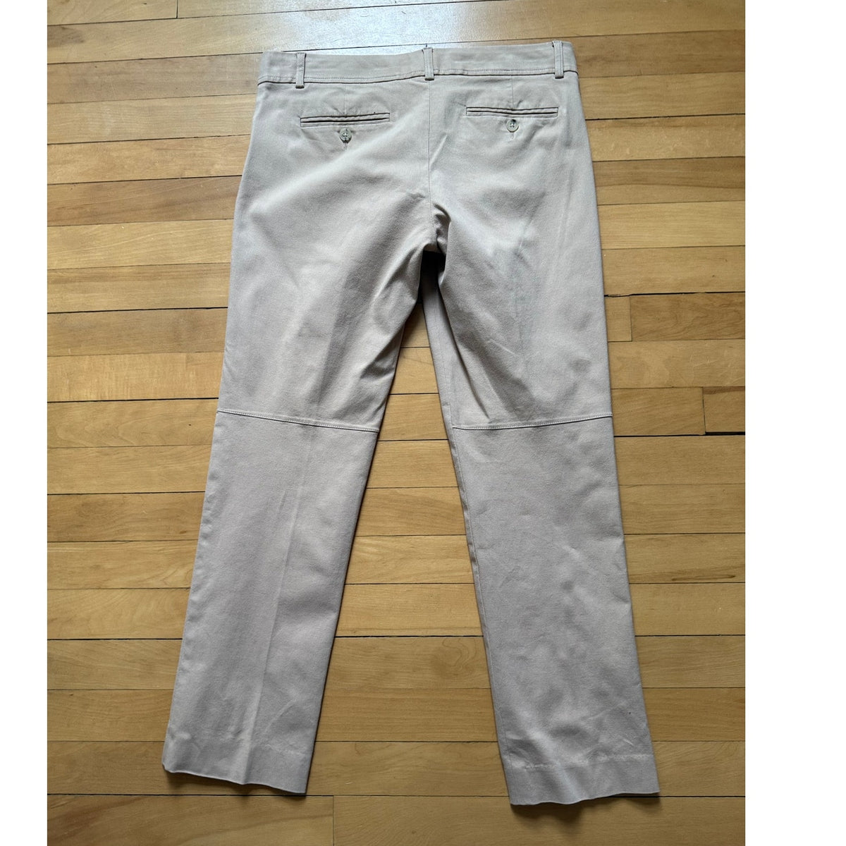 Theory Luke Stretch Canvas Chino Pants Women's Size 8 Khaki EUC