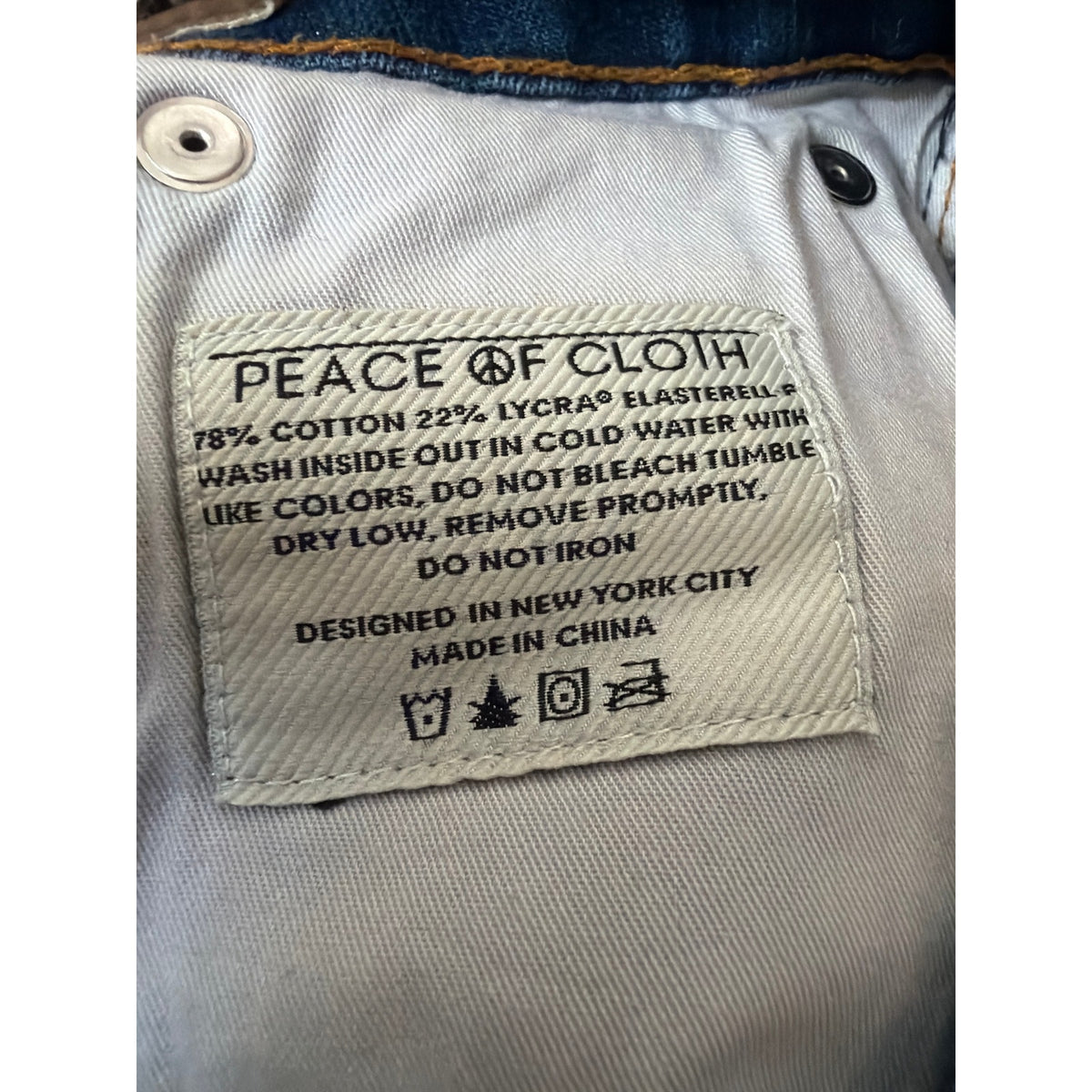 Peace Of Cloth Size 8 Dark Wash High Rise Relaxed Bootcut Jeans EUC